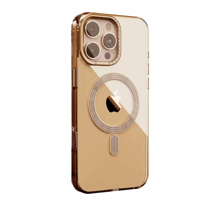 USLUCAN ALIŞVERİŞ Apple iPhone 16 Pro Max Tash Diamond Magsafe Kapak - Gold