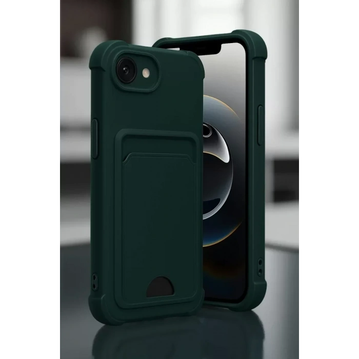 USLUCAN ALIŞVERİŞ Apple iPhone 16E Kelvin Kartvizitli Silikon - Açık Yeşil