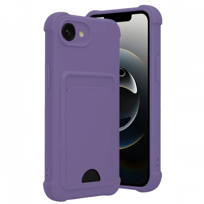 USLUCAN ALIŞVERİŞ Apple iPhone 16E Kelvin Kartvizitli Silikon - Lila