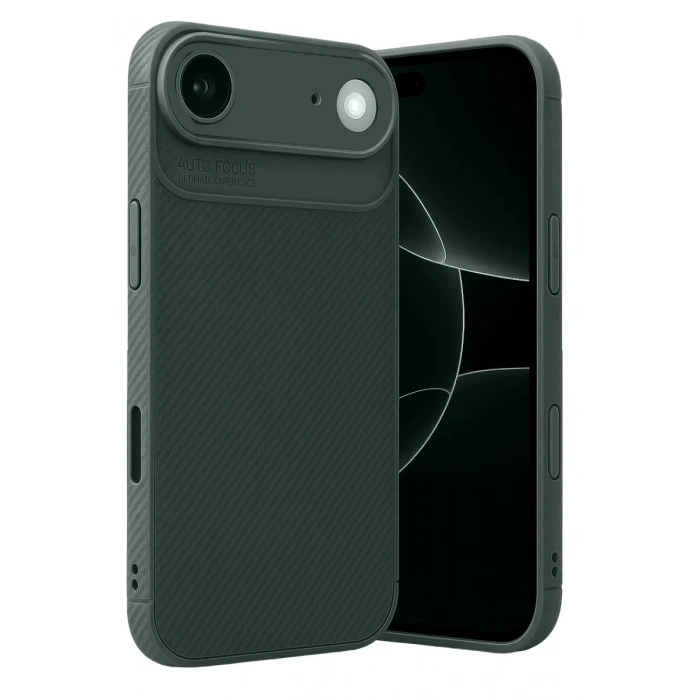 USLUCAN ALIŞVERİŞ Apple iPhone 17 Air Auto Focus Karbon Kapak - Koyu Yeşil