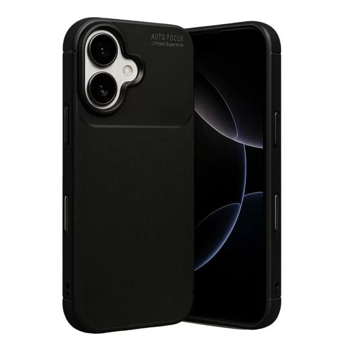 USLUCAN ALIŞVERİŞ Apple iPhone 17 Auto Focus Karbon Kapak - Siyah