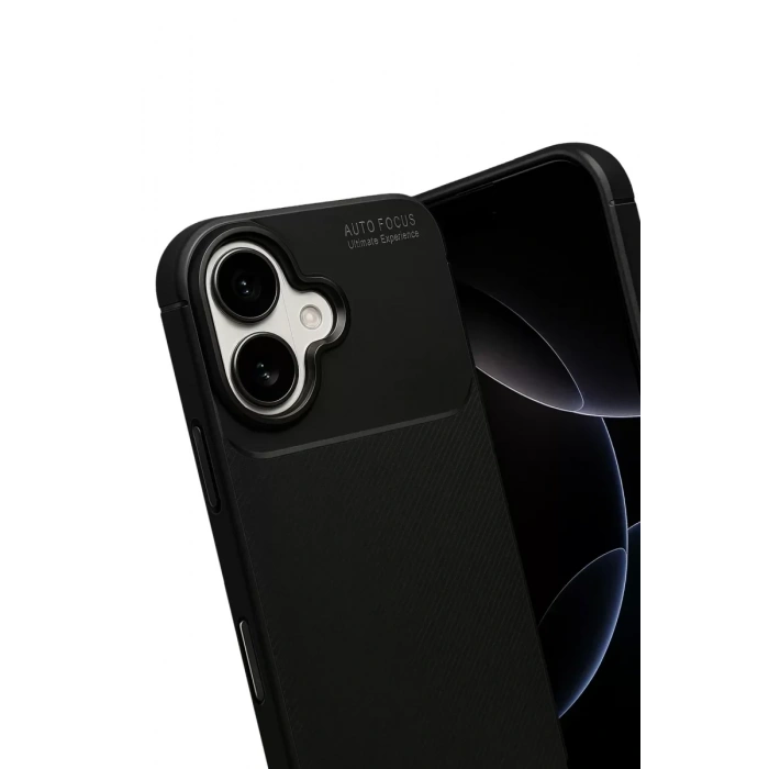 USLUCAN ALIŞVERİŞ Apple iPhone 17 Auto Focus Karbon Kapak - Siyah