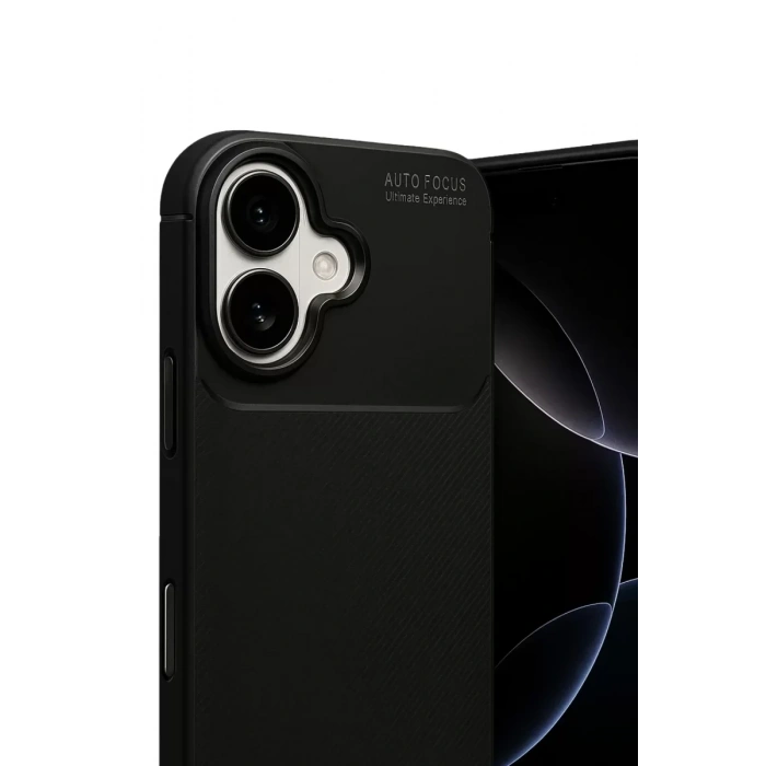 USLUCAN ALIŞVERİŞ Apple iPhone 17 Auto Focus Karbon Kapak - Siyah