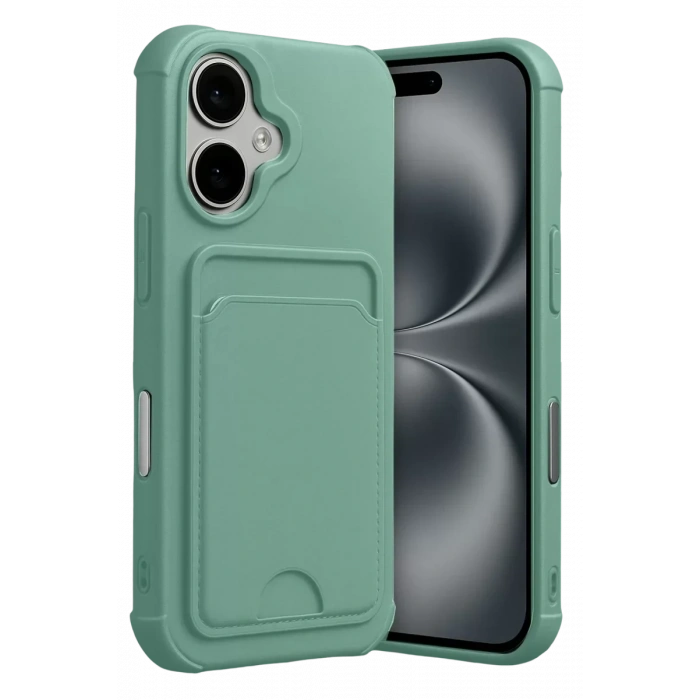 USLUCAN ALIŞVERİŞ Apple iPhone 17 Kelvin Kartvizitli Silikon - Açık Yeşil