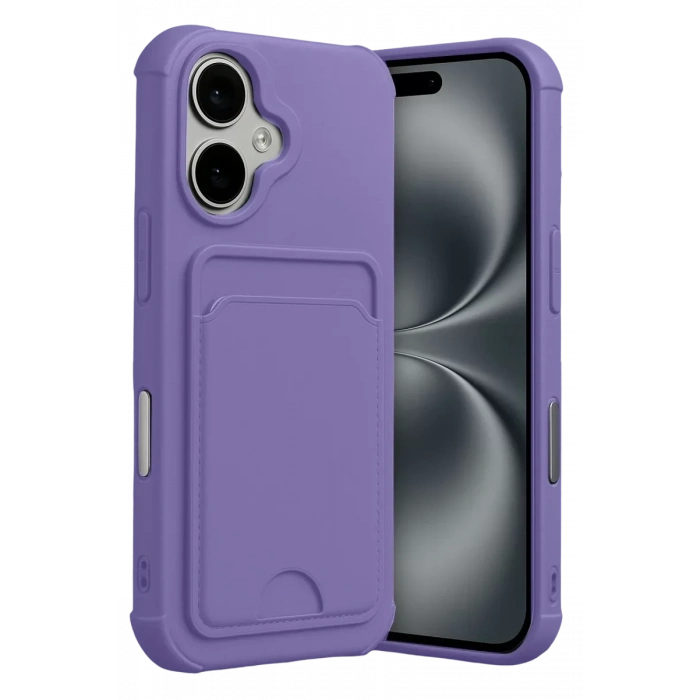 USLUCAN ALIŞVERİŞ Apple iPhone 17 Kelvin Kartvizitli Silikon - Lila
