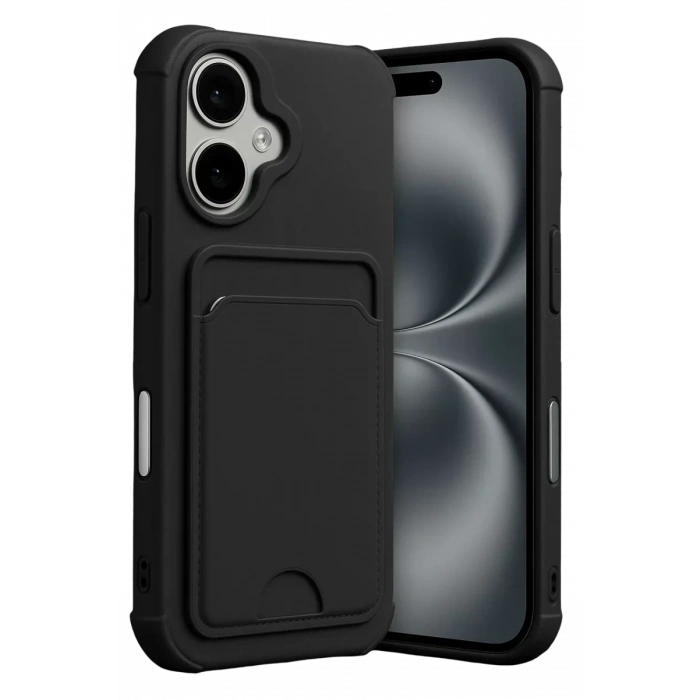 USLUCAN ALIŞVERİŞ Apple iPhone 17 Kelvin Kartvizitli Silikon - Siyah