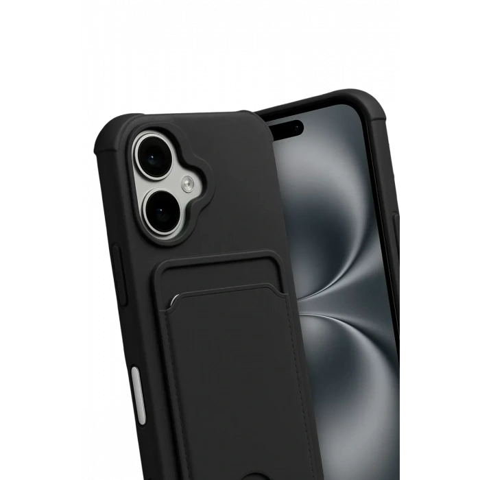 USLUCAN ALIŞVERİŞ Apple iPhone 17 Kelvin Kartvizitli Silikon - Siyah