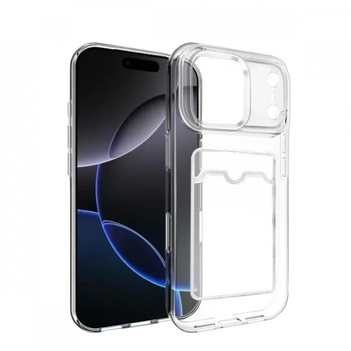 USLUCAN ALIŞVERİŞ Apple iPhone 17 Pro Kart Şeffaf Silikon - Şeffaf