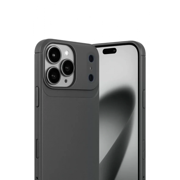 USLUCAN ALIŞVERİŞ Apple iPhone 17 Pro Max Auto Focus Karbon Kapak - Gri
