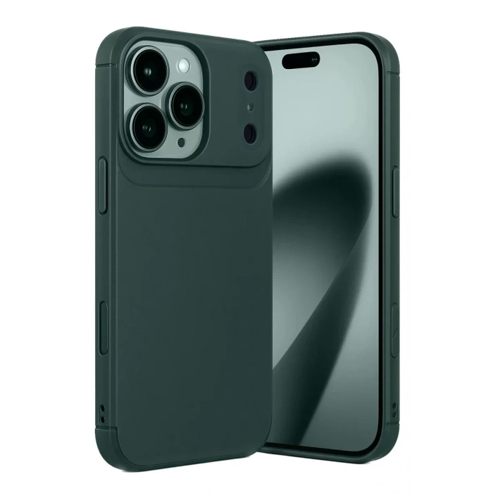 USLUCAN ALIŞVERİŞ Apple iPhone 17 Pro Max Auto Focus Karbon Kapak - Koyu Yeşil