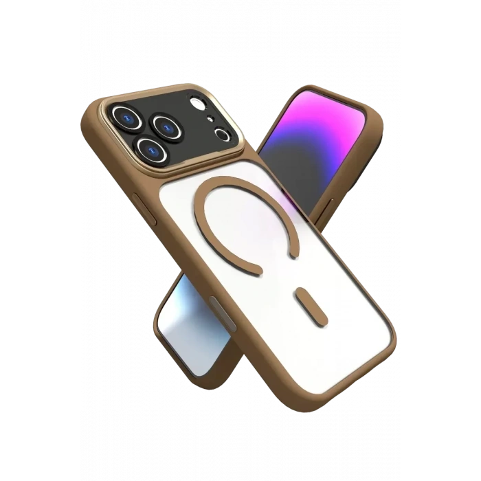 USLUCAN ALIŞVERİŞ Apple iPhone 17 Pro Max Hazar Magsafe Kapak - Gold