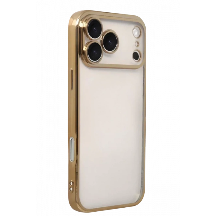 USLUCAN ALIŞVERİŞ Apple iPhone 17 Pro Max Lensli Silikon - Gold