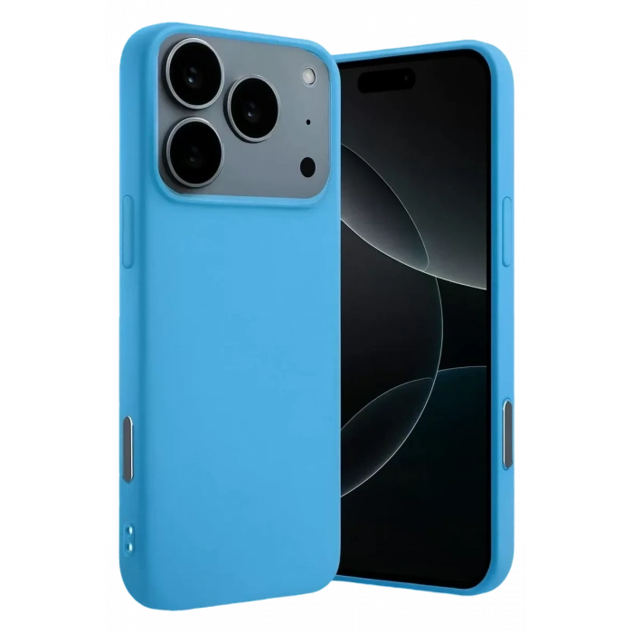 USLUCAN ALIŞVERİŞ Apple iPhone 17 Pro Nano içi Kadife Silikon - Mavi