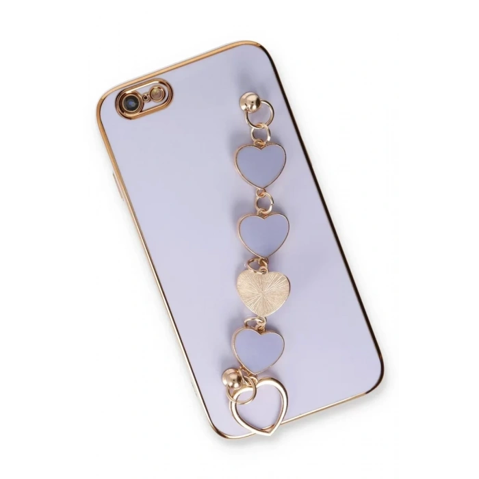 USLUCAN ALIŞVERİŞ Apple iPhone 6 Kılıf Esila Silikon - Lila