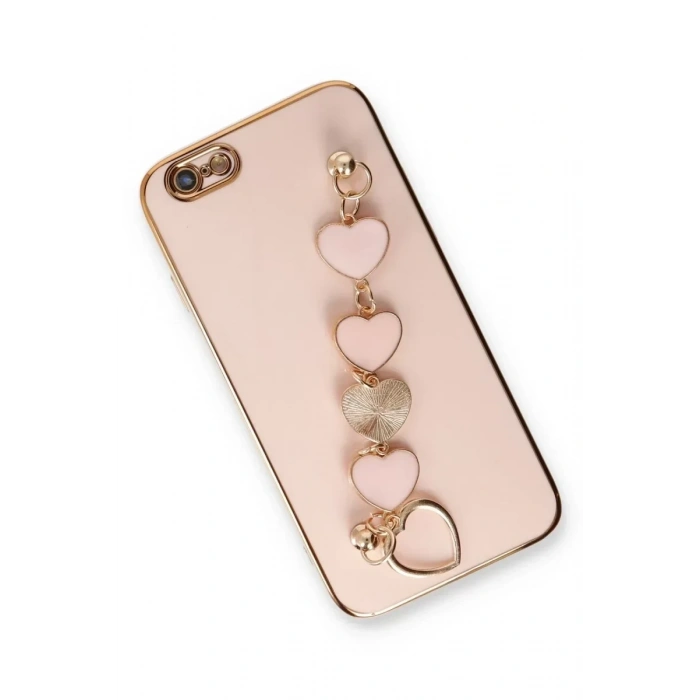 USLUCAN ALIŞVERİŞ Apple iPhone 6 Kılıf Esila Silikon - Pudra