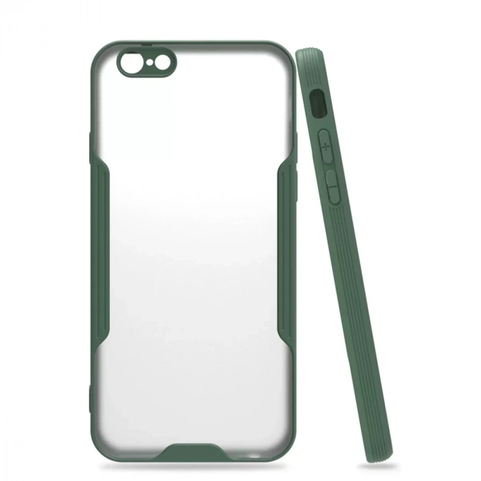 USLUCAN ALIŞVERİŞ Apple iPhone 6 Kılıf Platin Silikon - Yeşil