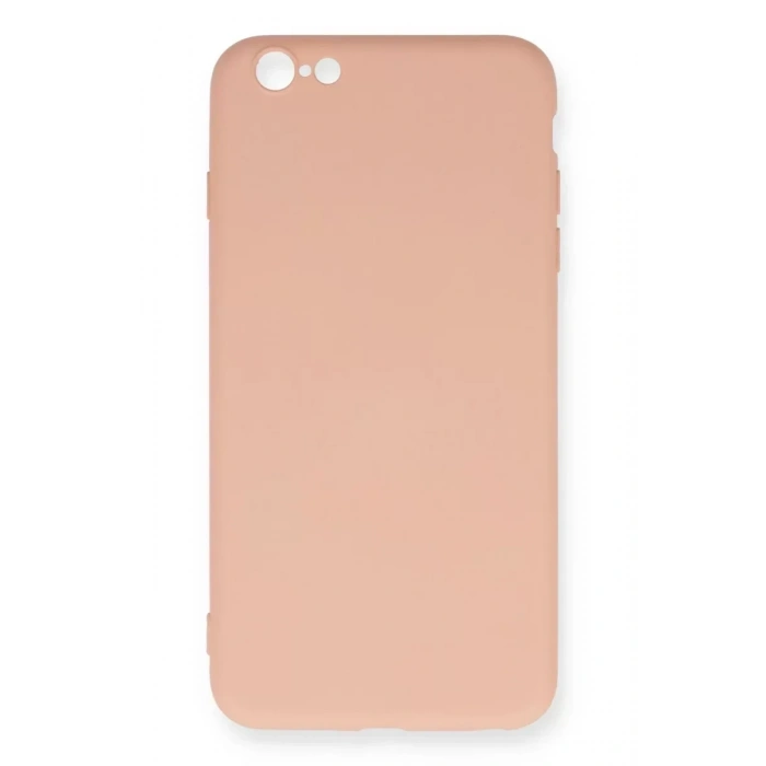 USLUCAN ALIŞVERİŞ Apple iPhone 6 Plus Kılıf Nano içi Kadife Silikon - Pudra