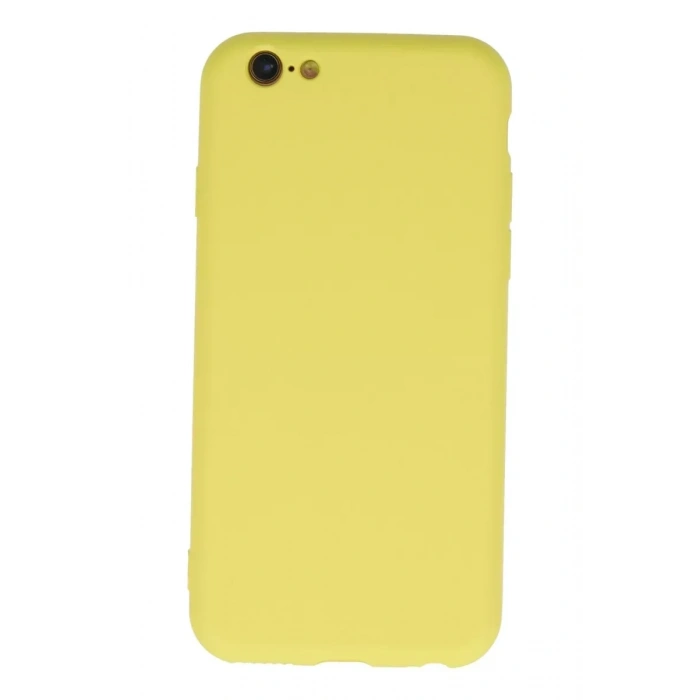 USLUCAN ALIŞVERİŞ Apple iPhone 6 Plus Kılıf Nano içi Kadife Silikon - Sarı
