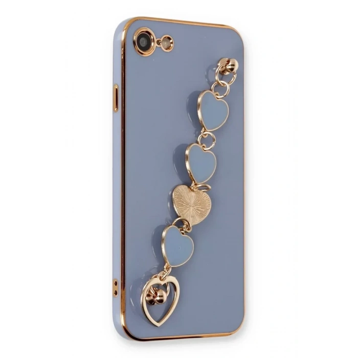 USLUCAN ALIŞVERİŞ Apple iPhone 7 Kılıf Esila Silikon - Gri