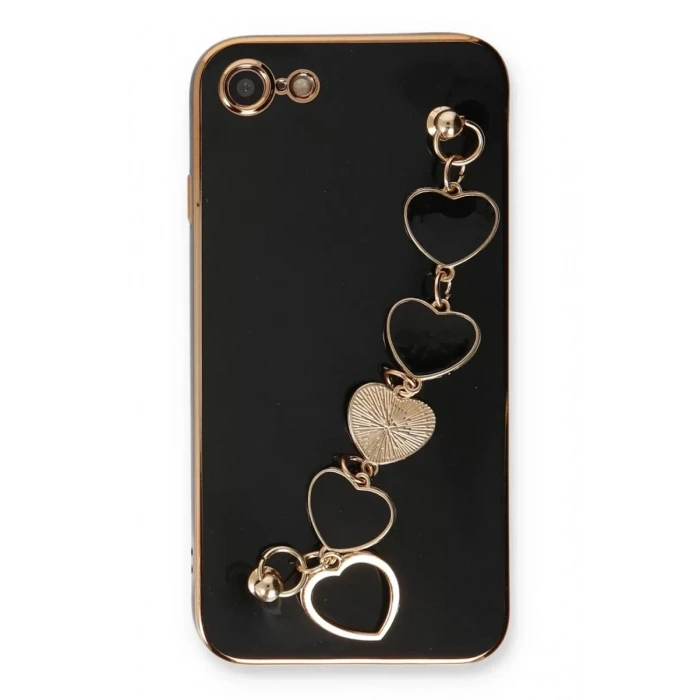 USLUCAN ALIŞVERİŞ Apple iPhone 7 Kılıf Esila Silikon - Siyah