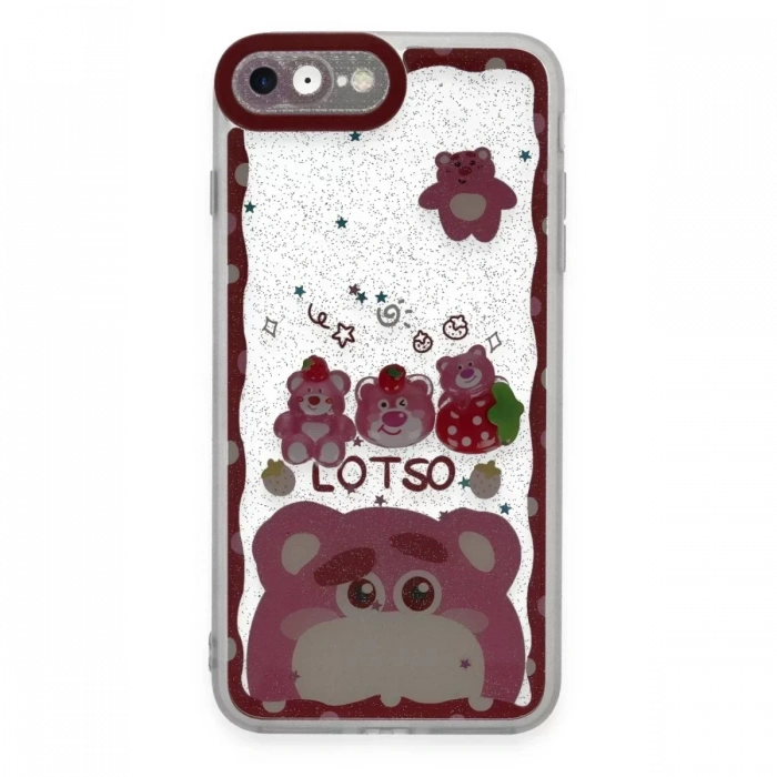 USLUCAN ALIŞVERİŞ Apple iPhone 7 Kılıf Sweet Desenli Silikon Kapak - Pembe