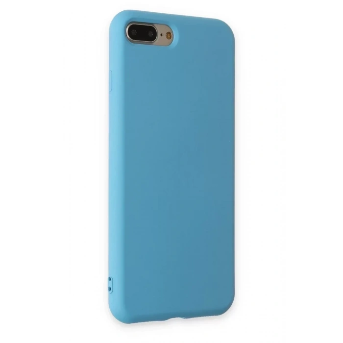 USLUCAN ALIŞVERİŞ Apple iPhone 7 Plus Kılıf Nano içi Kadife Silikon - Mavi