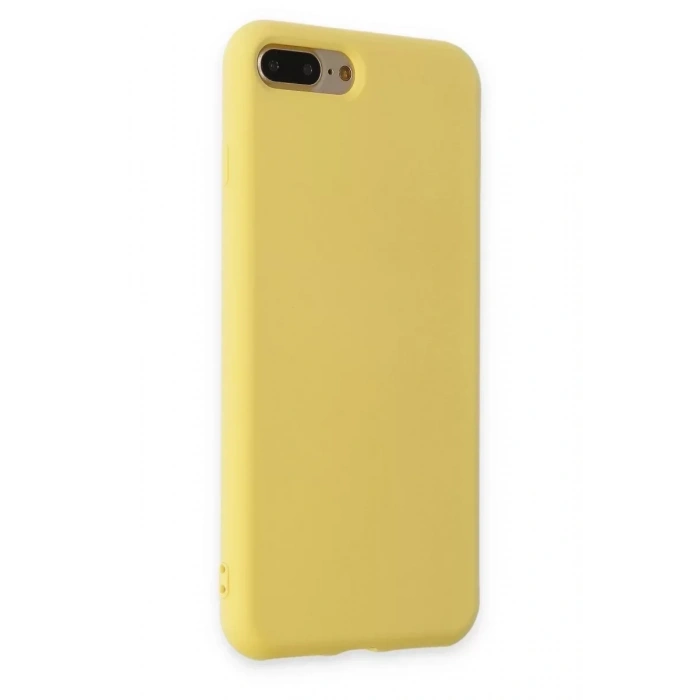 USLUCAN ALIŞVERİŞ Apple iPhone 7 Plus Kılıf Nano içi Kadife Silikon - Sarı