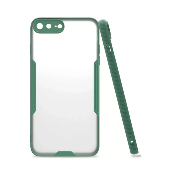 USLUCAN ALIŞVERİŞ Apple iPhone 7 Plus Kılıf Platin Silikon - Yeşil