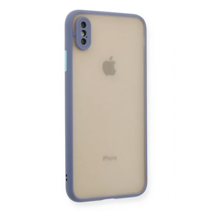 USLUCAN ALIŞVERİŞ Apple iPhone XS Max Kılıf Montreal Silikon Kapak - Gri