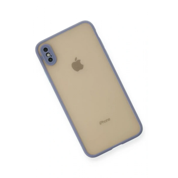 USLUCAN ALIŞVERİŞ Apple iPhone XS Max Kılıf Montreal Silikon Kapak - Gri