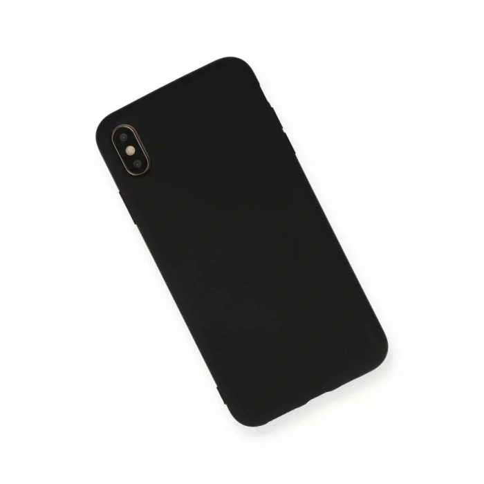USLUCAN ALIŞVERİŞ Apple iPhone XS Max Kılıf Nano içi Kadife Silikon - Siyah