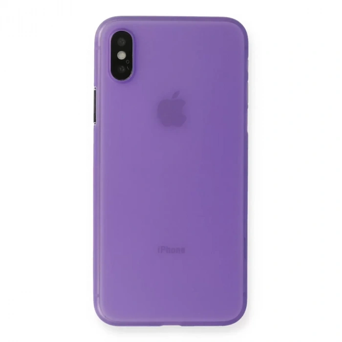 USLUCAN ALIŞVERİŞ Apple iPhone XS Max Kılıf PP Ultra İnce Kapak - Mor
