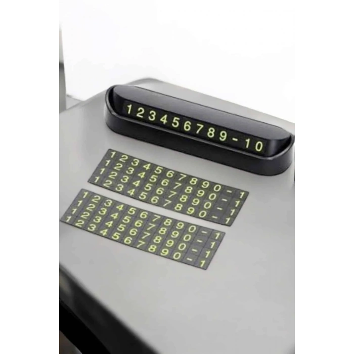 USLUCAN ALIŞVERİŞ Araba Park Numaratörü Araç İçi Numaralık Değiştirilebilir Çevirmeli Mini