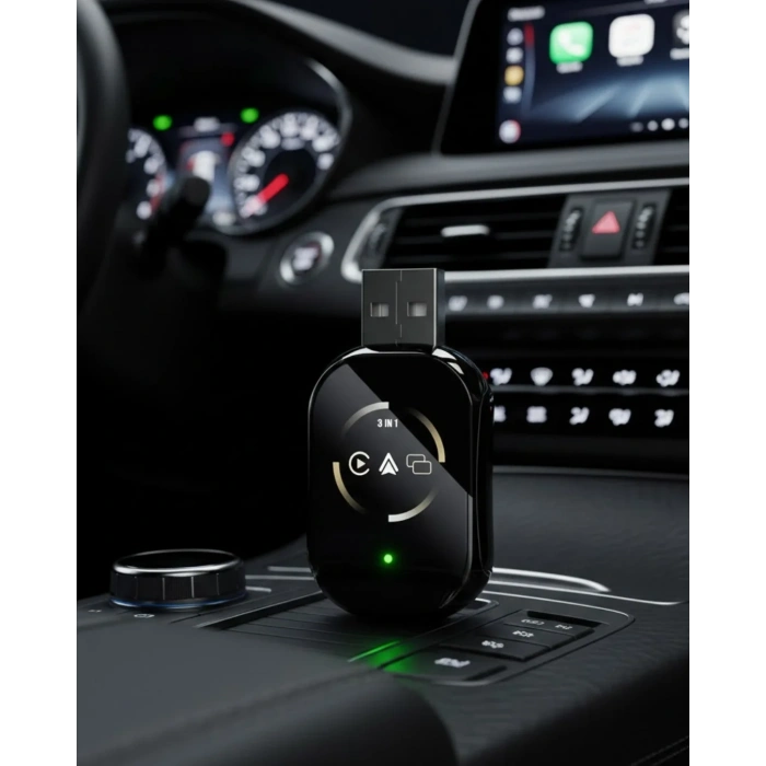 USLUCAN ALIŞVERİŞ Araç İçi Kablosuz CarPlay Android Auto AirPlay Adaptörü