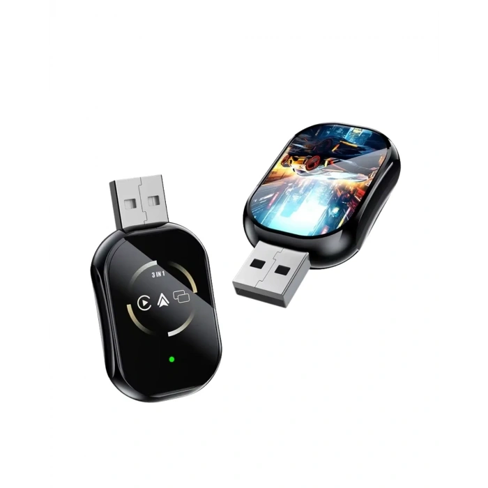 USLUCAN ALIŞVERİŞ Araç İçi Kablosuz CarPlay Android Auto AirPlay Adaptörü