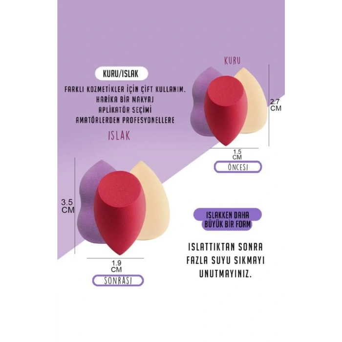 USLUCAN ALIŞVERİŞ Armut Sünger Seti 4 Adet