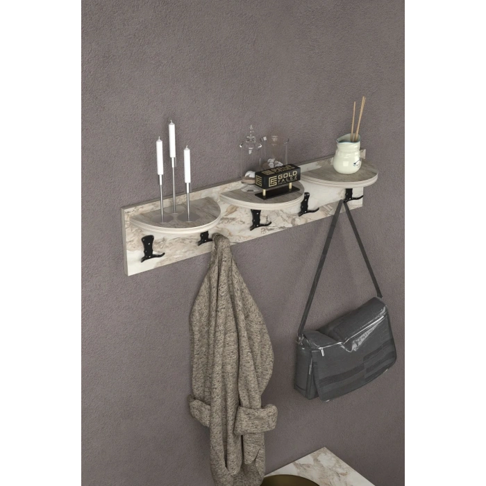 USLUCAN ALIŞVERİŞ Askılık Duvar Elbise Askılığı Portmanto 80 Cm Efes