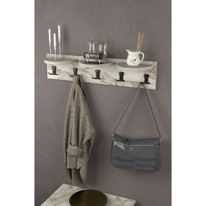 USLUCAN ALIŞVERİŞ Askılık Duvar Elbise Askılığı Portmanto 80 Cm Efes