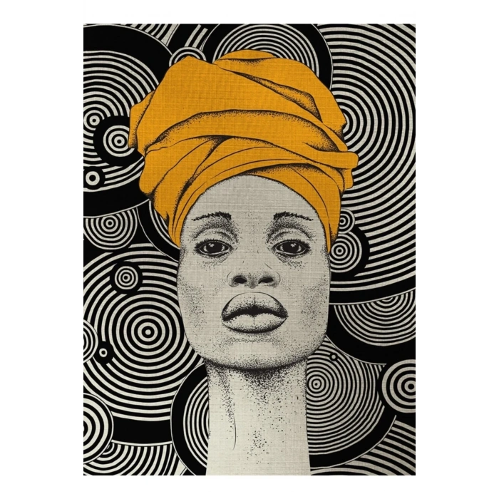 USLUCAN ALIŞVERİŞ Aura Sarı Siyah Canvas Tablo (50x70)