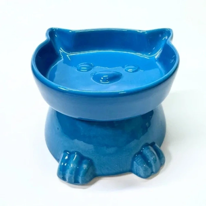 USLUCAN ALIŞVERİŞ Ayaklı Kulaklı Seramik Mama Kabı