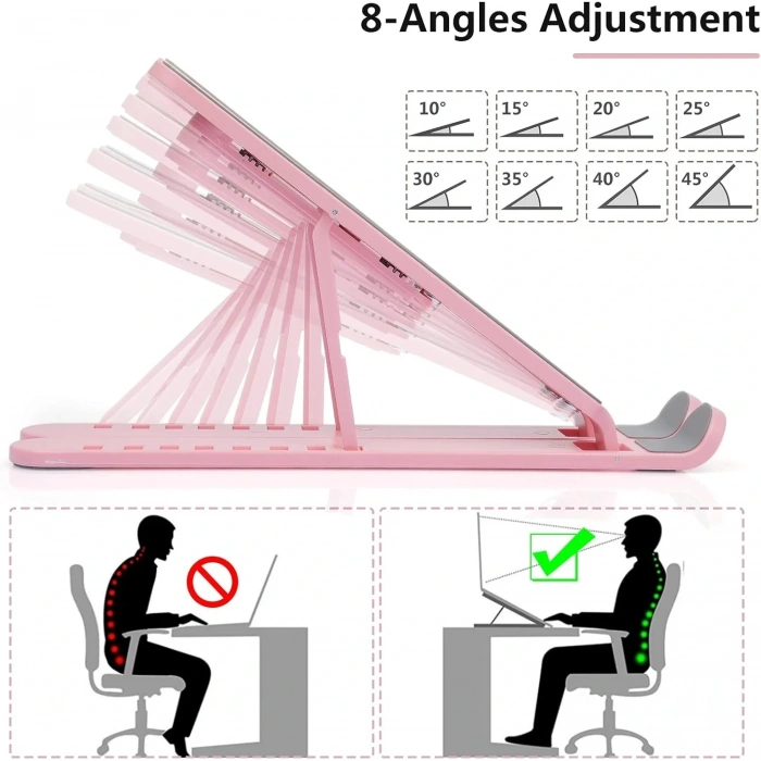 USLUCAN ALIŞVERİŞ Ayarlanabilir Laptop Standı 7 Kademe