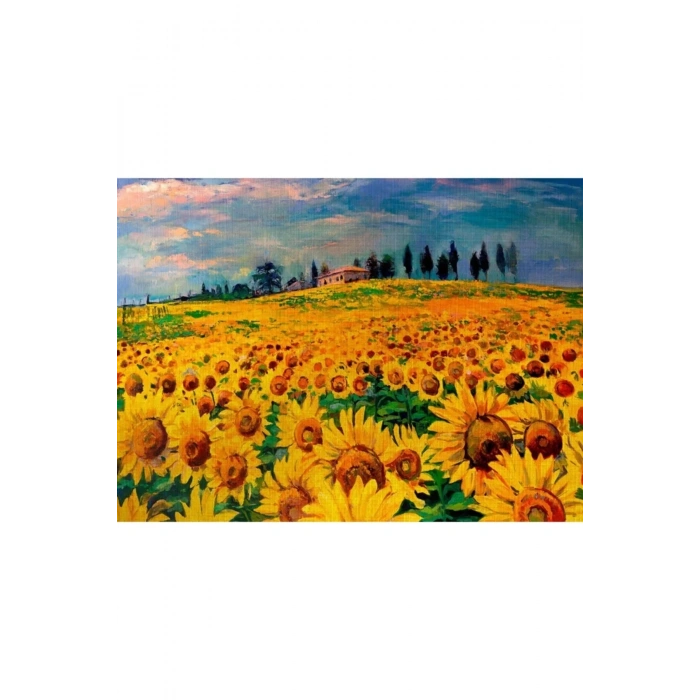 USLUCAN ALIŞVERİŞ Ayçiçek Tarlası Canvas Tablo (50x70)