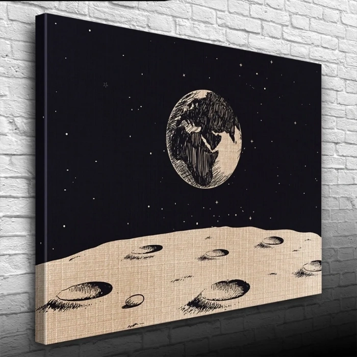 USLUCAN ALIŞVERİŞ Aydan Dünyanın Görünüşü Kanvas Tablo 50 x 70