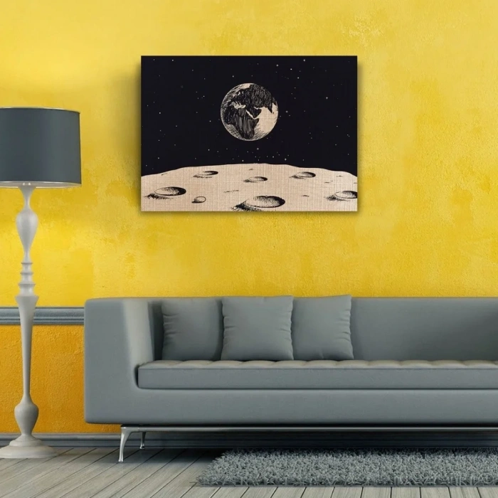 USLUCAN ALIŞVERİŞ Aydan Dünyanın Görünüşü Kanvas Tablo 50 x 70