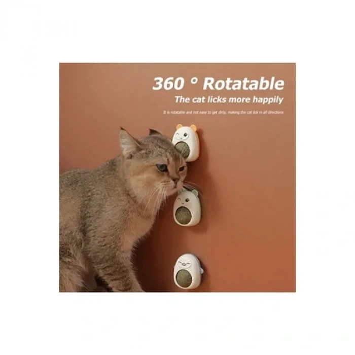 USLUCAN ALIŞVERİŞ Ayıcıklı Kedi Otu Yalama Topu