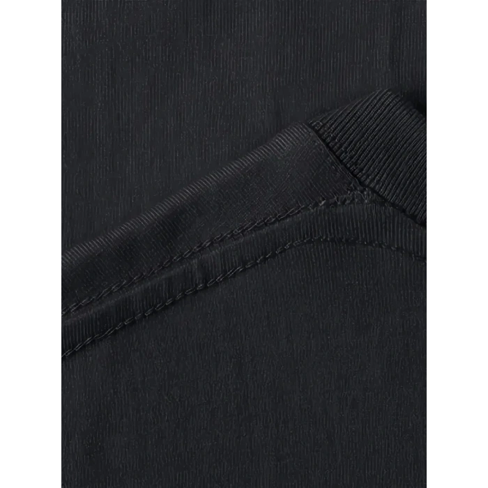 USLUCAN ALIŞVERİŞ Baskılı Oversize Bisiklet Yaka T-shirt - Siyah