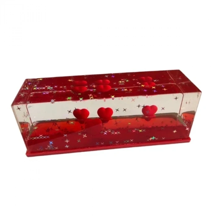 USLUCAN ALIŞVERİŞ Batmayan Kalpli Güllü Akvaryum Hediyelik