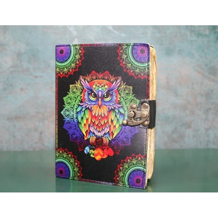 USLUCAN ALIŞVERİŞ Baykuşlu Deri Defter Model 2