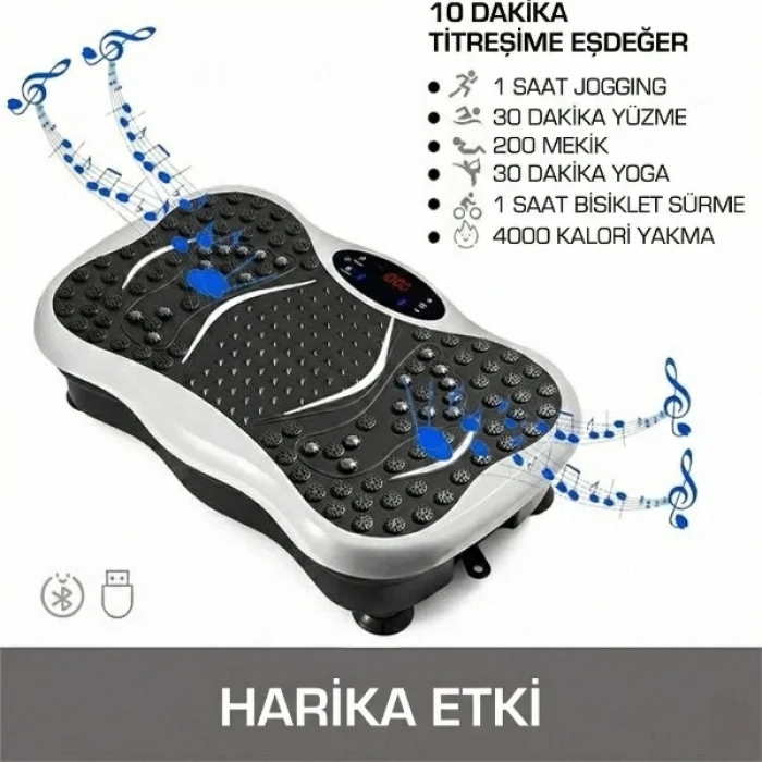 USLUCAN ALIŞVERİŞ Bluetooth Bağlantılı Titreşimli Egzersiz Aleti
