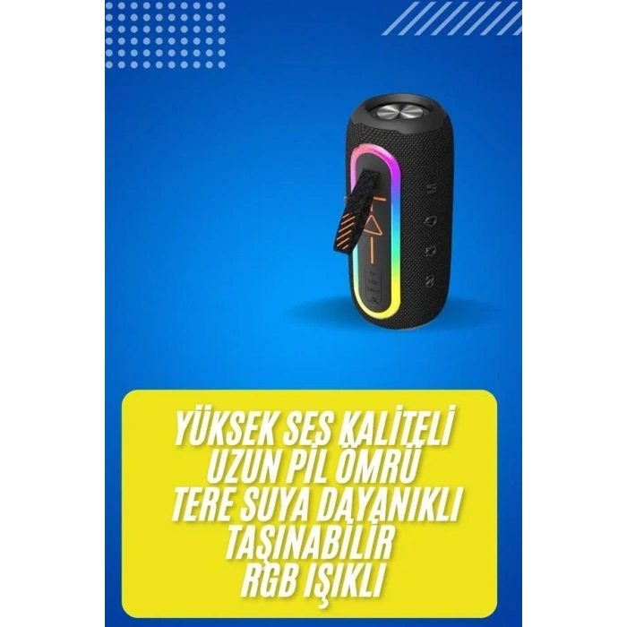 USLUCAN ALIŞVERİŞ Bluetooth Hoparlör USB Şarjlı Uzun Pil Ömrü Android ve İOS Uyumlu Renkli
